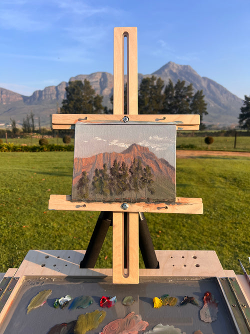 "Saronsberg" – Original Plein Air (15.2 × 20.3 cm)